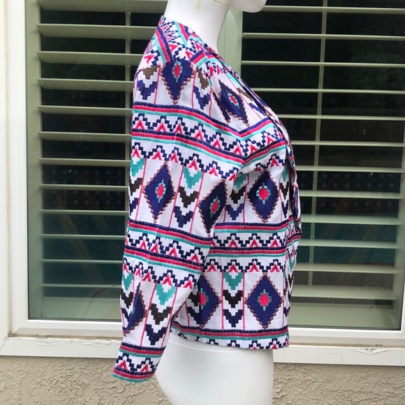 Rory Beca Lance Embroidered Blazer in White SzM - Picture 6 of 8